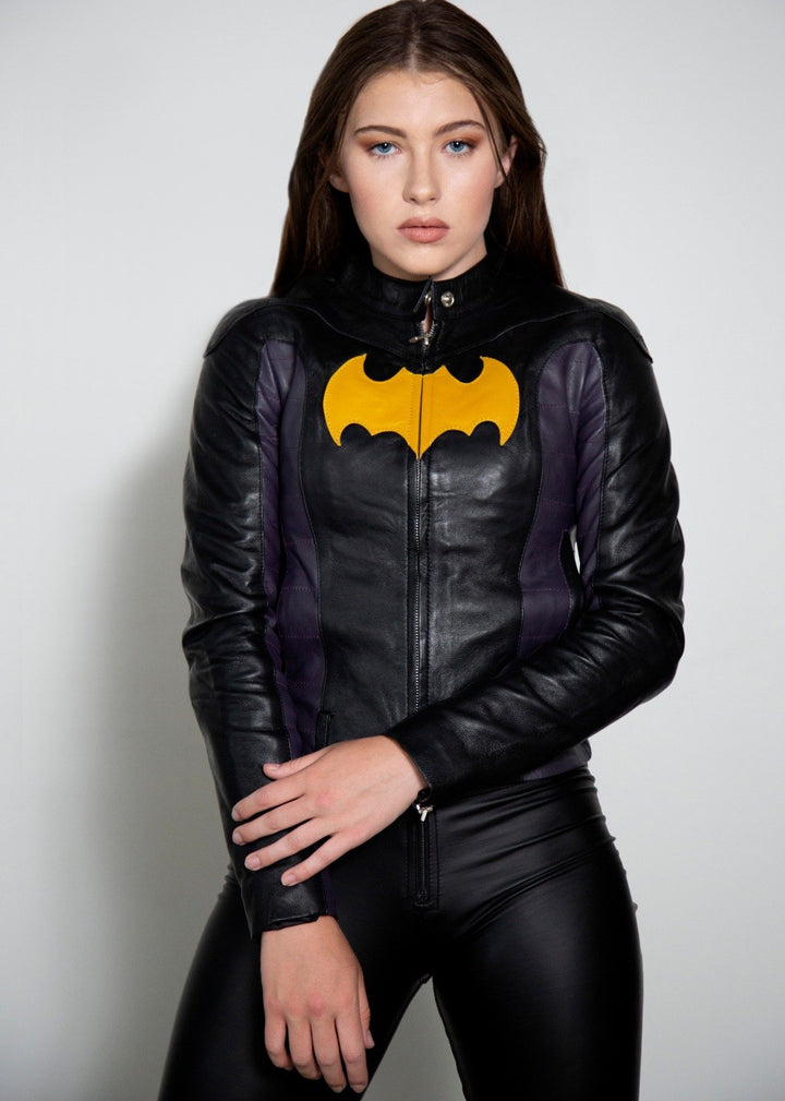 Fashion bat women leather jacket in USA