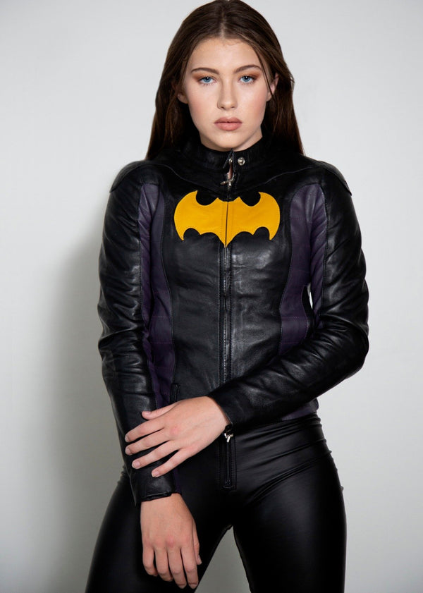 Fashion bat women leather jacket in USA