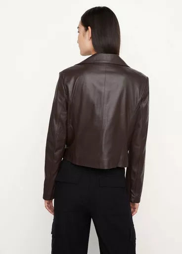 brown leather jacket for women