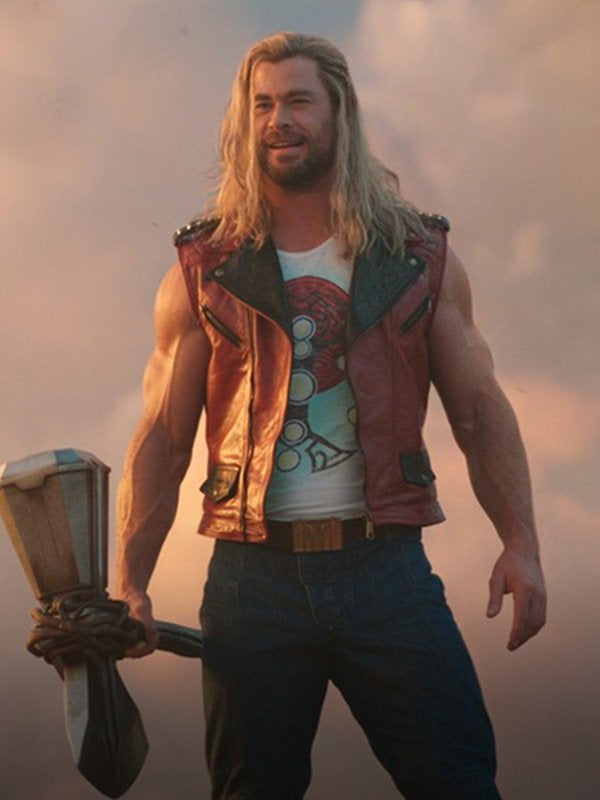 Stylish Leather Vest as Seen on Chris Hemsworth in Thor in France style