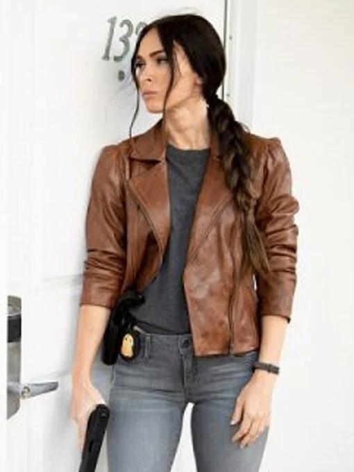 Fox brown leather jacket 
