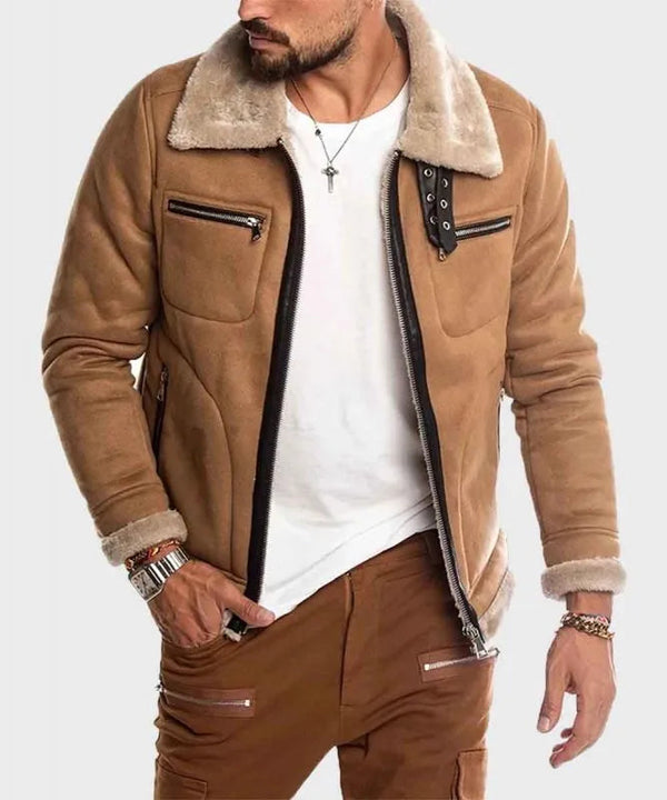 Faux Shearling Real Suede For Men's in usa