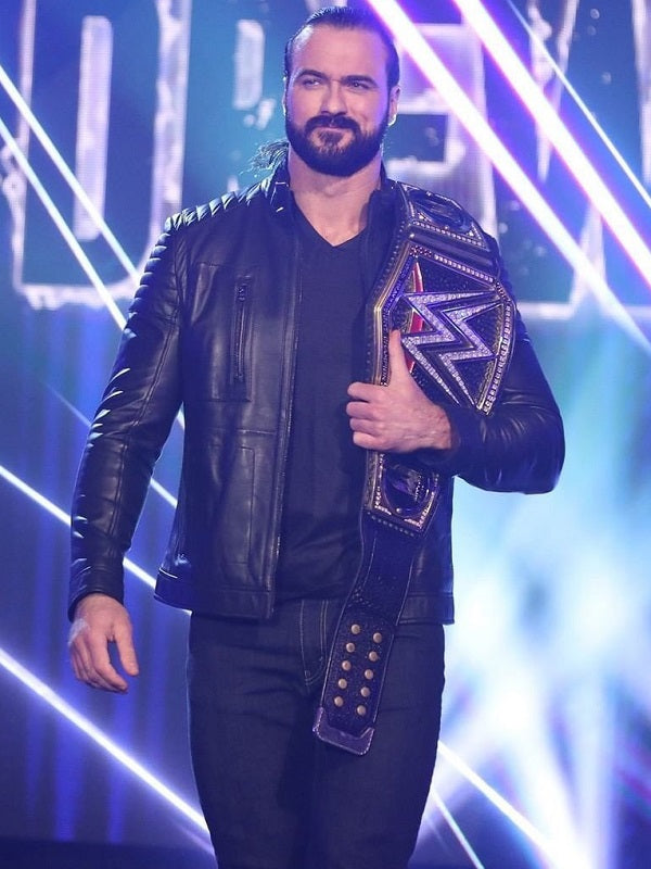 Wrestler Drew McIntyre Leather Jacket