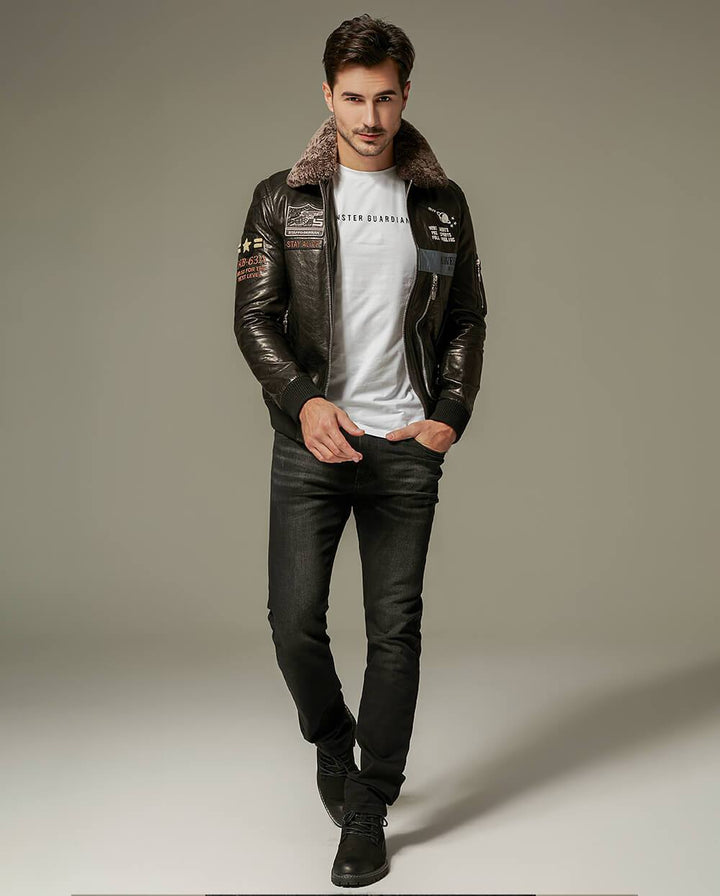 Experience luxury with The Jacket Seller's premium leather jacket in France style