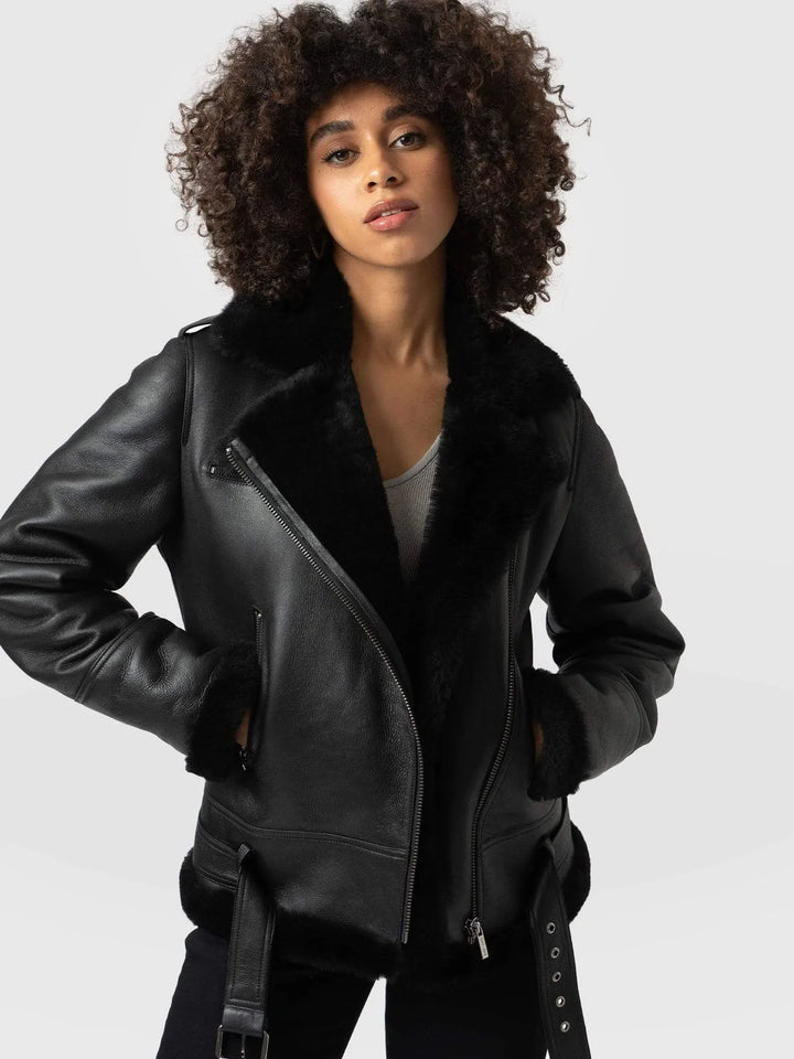 SHEARLING BIKER JACKET