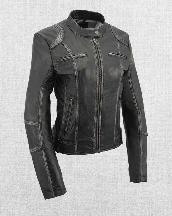 women's sheepskin moto jacket for sale in USA