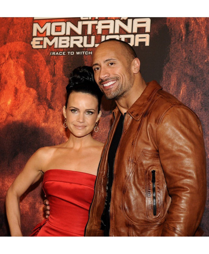 Dwayne Johnson's fashion-forward leather jacket from Race To Witch Mountain in United state market