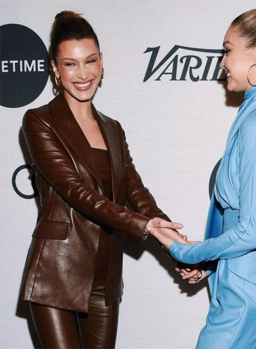 Bella hadid leather blazer for women in USA