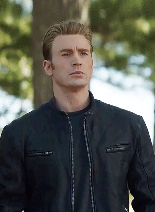 CHRIS EVANS AVENGERS ENDGAME LEATHER JACKET FOR MEN