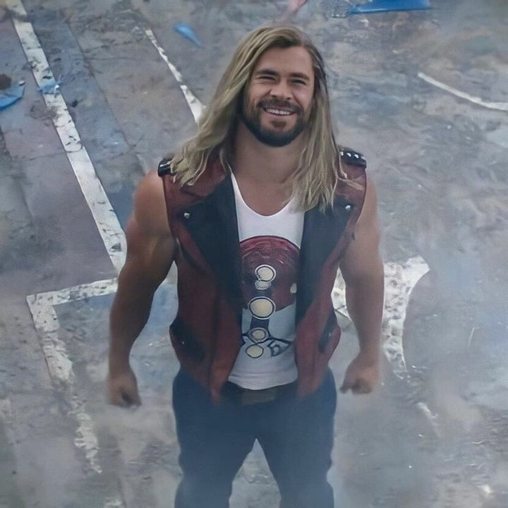 Iconic Chris Hemsworth Leather Vest from Thor Love and Thunder in United state market