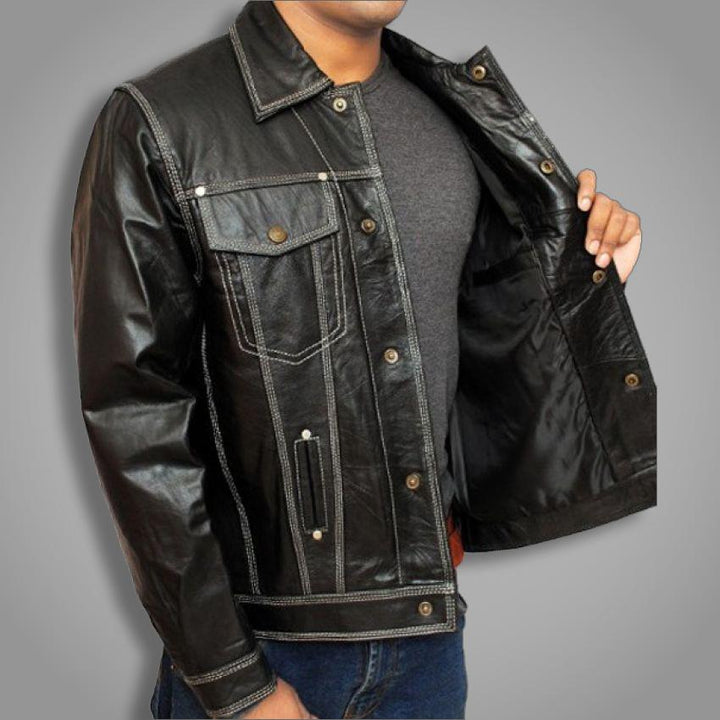 Big Boss Stylish Leather Jacket in uk