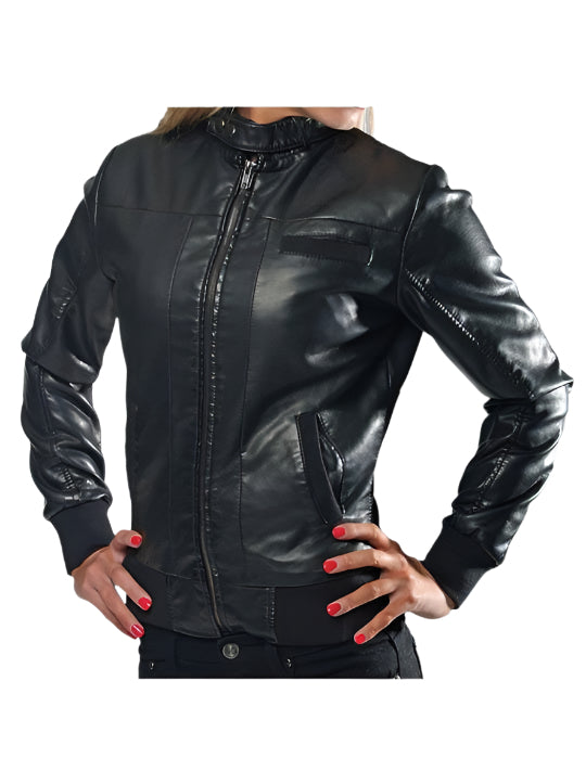 Bomber Black Jacket for Women