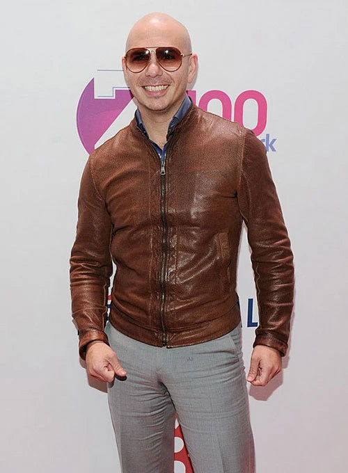 PITBULL LEATHER JACKET | MEN CELEBRITY LEATHER JACKET | GENUINE LEATHER JACKET