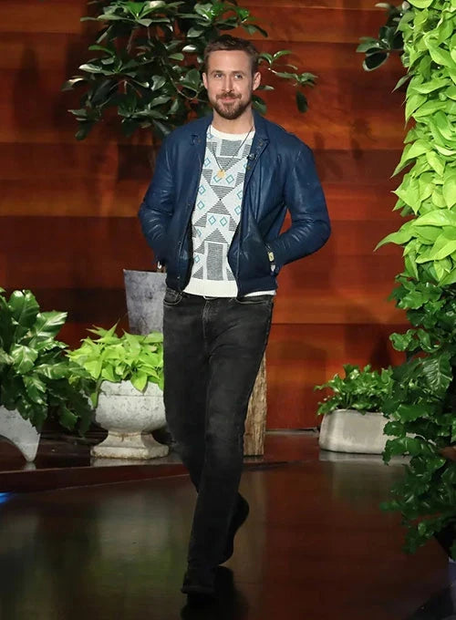 RYAN GOSLING LEATHER JACKET | GENUINE LEATHER JACKET